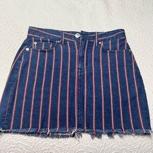 ❤️🤍💙 AMERICAN EAGLE Striped Denim Skirt - size 2 - like new